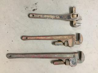 (1) 24", (1) 18" & (1) 14" Pipe Wrench.