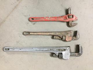 (1) 24", (1) 18" & (1) 14" Pipe Wrench.