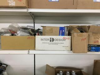 Quantity of Assorted Household Hardware, Furniture Slides/Cups, Screws, Anchors, Etc.