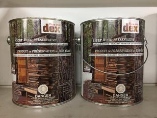 (2) 3.78L Dex Clear Wood Preservative.