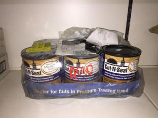 (6) 1 Quart Cut-N-Seal Sealer For Pressure Treated Wood.