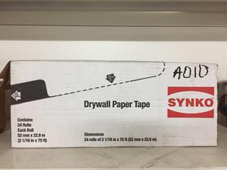 Quantity of 2-1/16" x 75' Drywall Paper Tape.