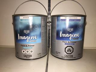 (2) 3.78L Co-Op Imagine Interior/Exterior Paint.