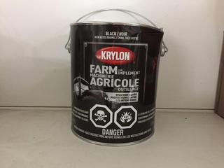 3.78L Krylon Black Farm & Implement High Gloss Enamel.