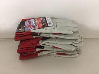 (6) Pairs of Watson Red Baron Leather Gloves, Large.