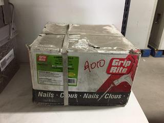 Box of Grip Rite 10d 3" Smooth Shank Nails.