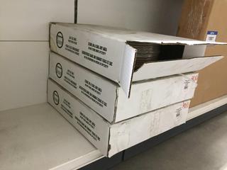 (3) Boxes of Shur-Trim Rubber Base Board, Beige.