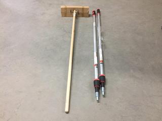 (2) Uberhaus Extension Poles (4.6'-12') & Thatching Rake.