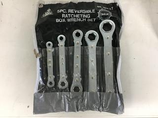 5pc Reversible Ratcheting Box Wrench Set & Sockets.