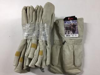 Quantity of Watson White Out Leather Mitts, Large.