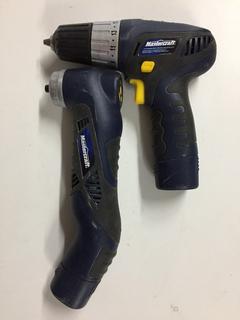 Mastercraft 12V Drill, Multi Crafter Tool & (2) Batteries.