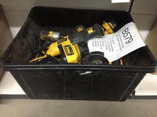 Quantity of DeWalt 18V Tools, Drills, Drivers, Saws, Batteries & Chargers.