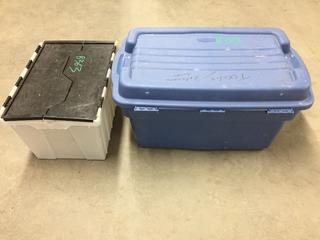 (2) Storage Containers with Lids.