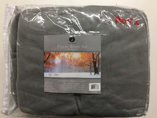 Grey Fleece King Size Sheet Set.