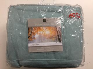 Teal Fleece King Size Sheet Set.