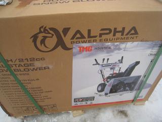 Alpha Dual Stage Gas Powered Snow Blower 24"/ 212cc.