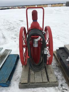 New Unused Fire Suppression Cart 150 Lb Tank.