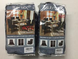 (2) 2pks Navy Dining Chair Slip Covers.