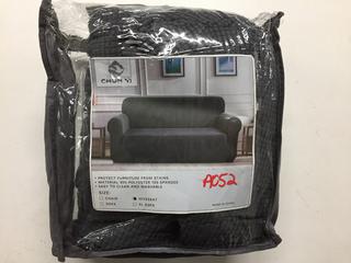 Dark Grey Loveseat Slip Cover.