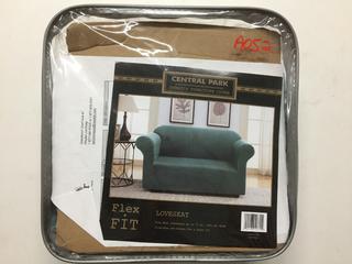 Green Loveseat Slip Cover.