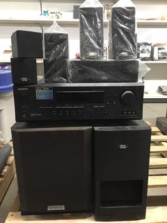 Dresden Acoustics Home Theatre Speakers, Onkyo Receiver & Kenwood Sub.