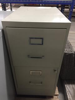 2 Drawer File Cabinet, 18" x 36" x 27".