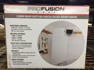 ProFusion 5000W Heavy Duty Fan Forced Ceiling Mount Heater 240V, 17065BTU.