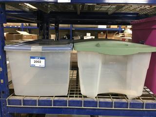 (2) Storage Containers with Lids.