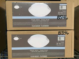 (2) Flush Mount Light Fixtures.