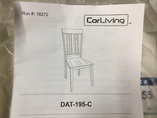 (2) CorLiving DAT-195-C Espresso/Black Dining Chairs.