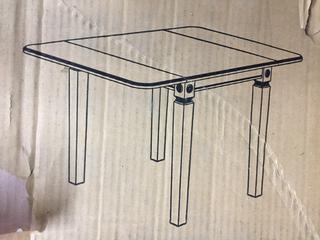 Glennwood GW-TA-365OD-RBC-C Drop Leaf Dining Table.