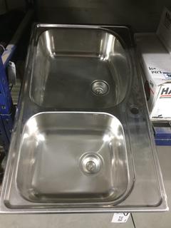 Stainless Steel Sink, 38" x 22".