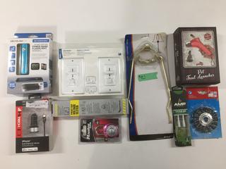 Quantity of Dimmer Switches, Voltage Testers & Assorted Chargers.