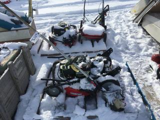 Briggs and Stratton 190cc Lawn Mower w/ Damaged Trimmer.