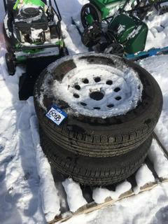 (2) ST225/75R15 Tires w/ Rims *Treads Not Matching*.