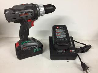 Porter Cable 18V Drill, (2) Batteries & (1) Charger.