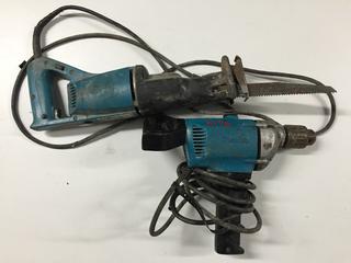 Makita 1/2" Drill & Reciprocating Saw.