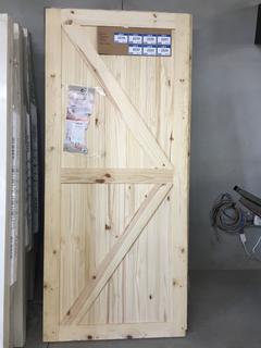 Colonial Elegance Artisan Barn Door, 33" x 84".