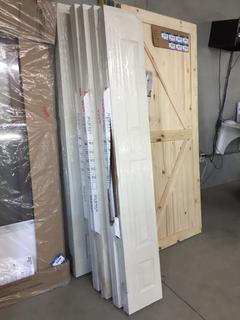 (4) Assorted Jeld-Wen 2/6 30" Bi-Fold Doors, Damaged.