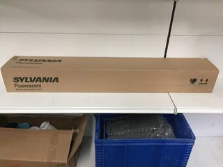 Box of Sylvania T8 3500 Fluorescent Bulbs.