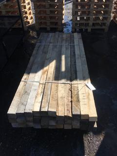 Quantity of Wood Posts. Approximately 3"x3"x6'8".