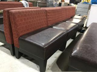 (2) Restaurant Bench Seats, 31" W x 34" (Back Height) x 19" (Seat Height).