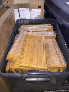 Quantity of Bamboo Serving Trays, 11" x 5-1/2".