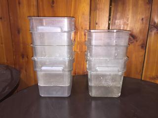 Quantity of Cambro Square Food Containers.