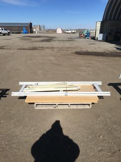 Quantity of 12"x60" Metal Shelving w/Assorted Hardware.