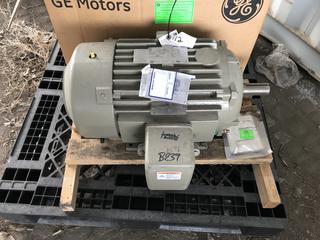 GE M9439 Extra Severe Duty Motor, 20 HP, 1800 rpm, 460V, 256T Frame, TEFC, Foot Mount