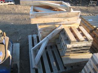 Quantity of Wooden L Brackets. 32"x18".