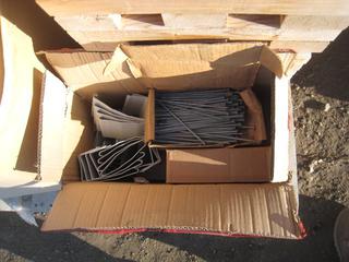 Quantity of Wood Cribbing, 16x16x15. (2) Boxes of Wood Shims, 15x3.5x3/4. Box of Nail and Siding Samples.