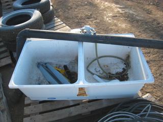 Industrial Sink & 4" PVC Pipe.
