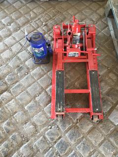 (1) 1500lb Motorcycle Jack, (1) 2OT Bottle Jack.